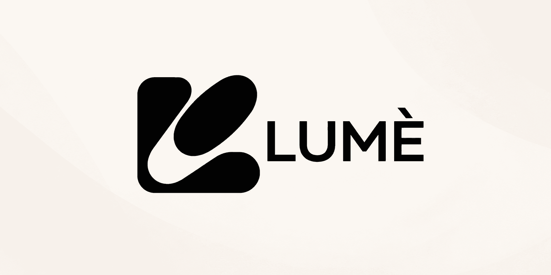 Logo featuring a stylized letter "L" and the word "LUMÈ" in bold font
