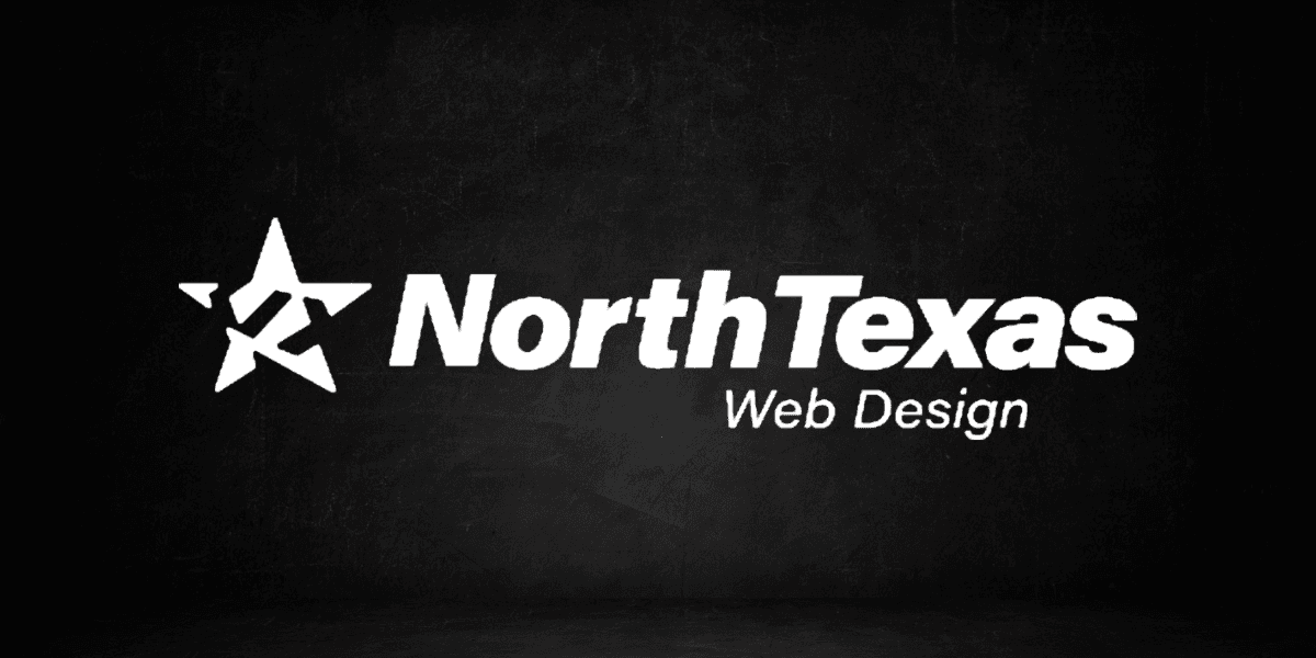 Logo for North Texas Web Design on a dark background with a star design