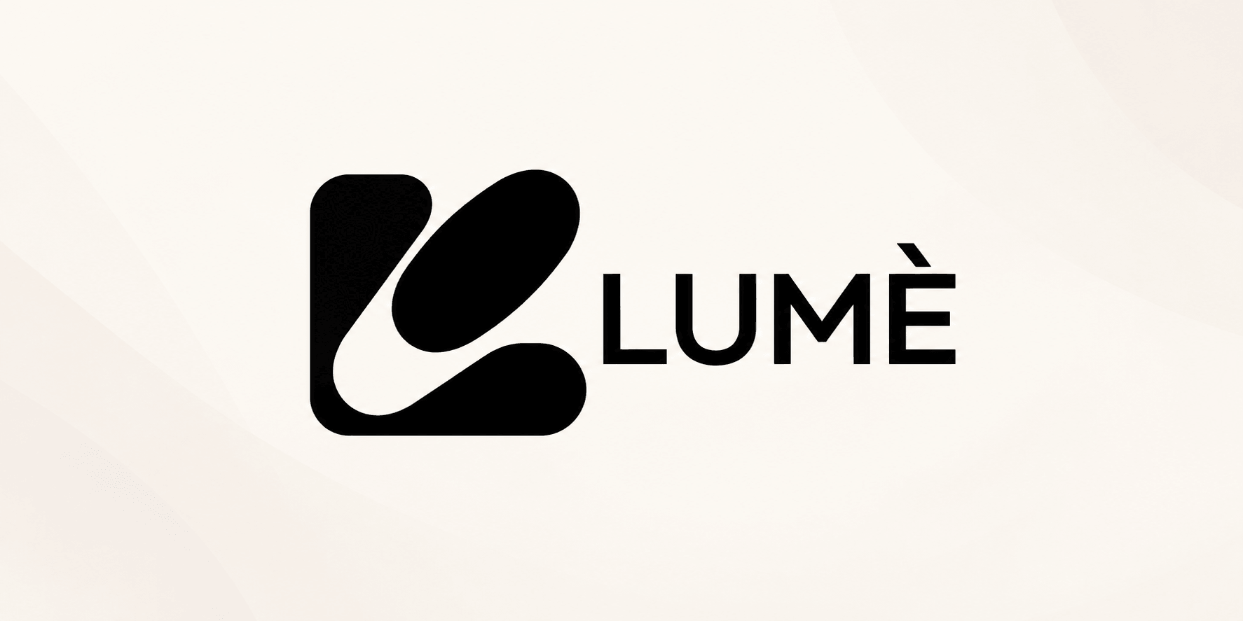 Logo featuring a stylized letter "L" and the word "LUMÈ" in bold font