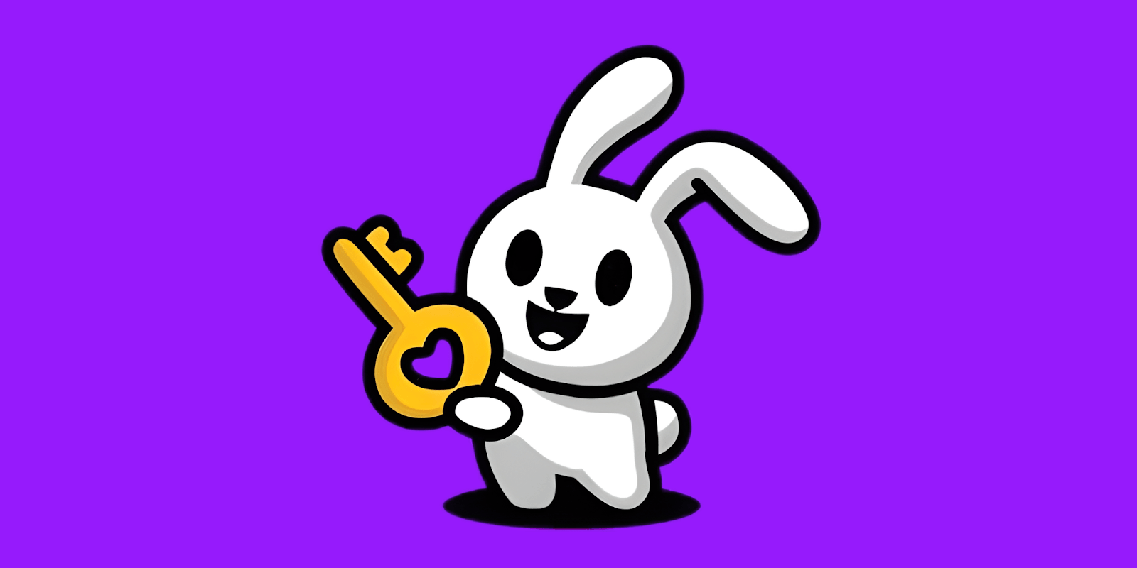 "Cartoon bunny holding a key, symbolizing Wyzly’s innovative approach to turning screen time into educational, rewarding experiences for kids."