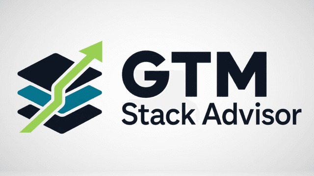Logo for GTM Stack Advisor featuring geometric shapes and an upward arrow