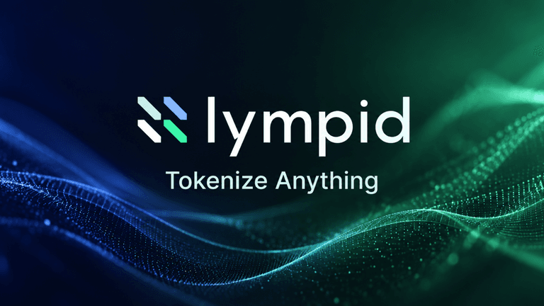 Logo of Lympid with the tagline "Tokenize Anything" on a colorful wave background