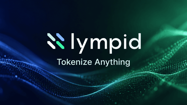 Logo of Lympid with the tagline "Tokenize Anything" on a colorful wave background