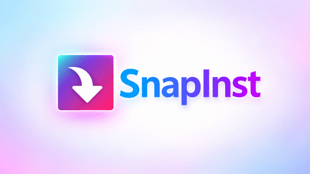 Logo of SnapInst featuring a downward arrow and vibrant gradient colors.