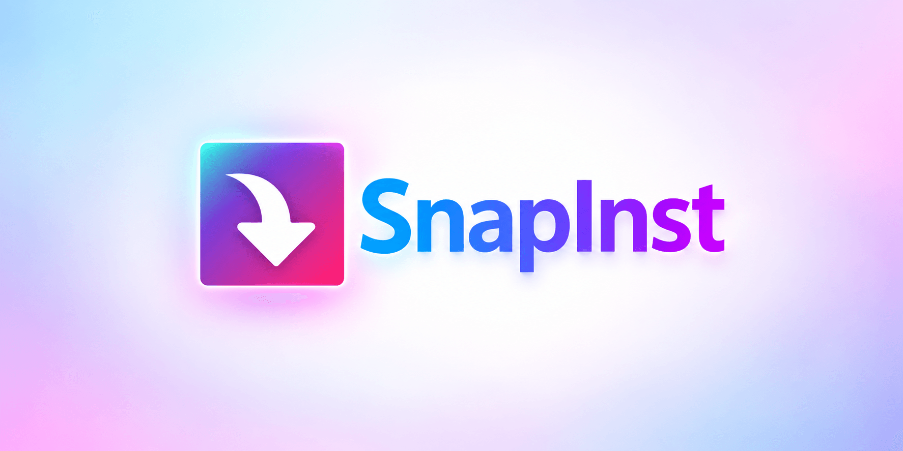 Logo of SnapInst featuring a downward arrow and vibrant gradient colors.