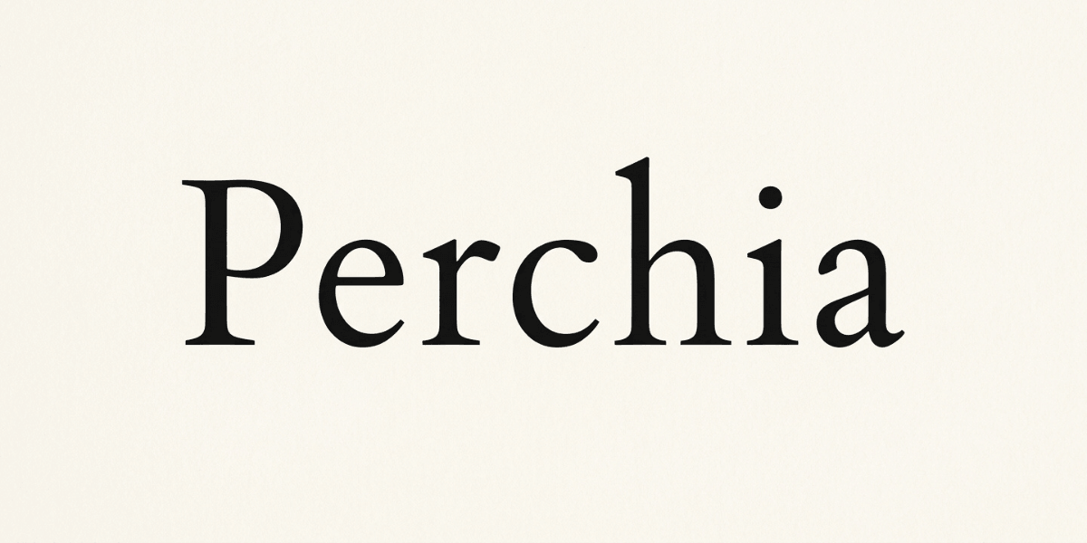 The word "Perchia" displayed in an elegant serif font on a light background