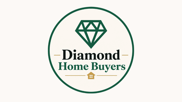 Logo for Diamond Home Buyers featuring a diamond and a house icon
