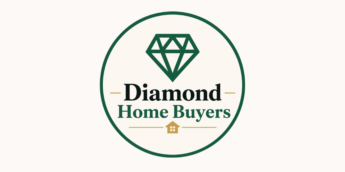 Logo for Diamond Home Buyers featuring a diamond and a house icon