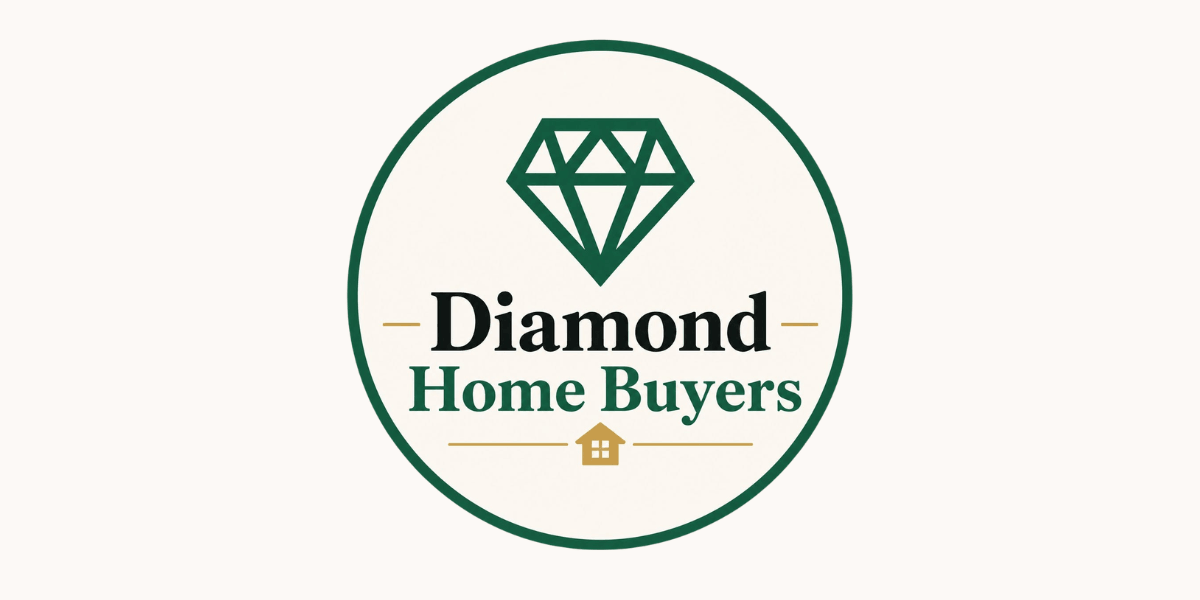 Logo for Diamond Home Buyers featuring a diamond and a house icon