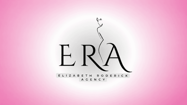Logo for Elizabeth Roderick Agency featuring stylized letters ERA on a pink background