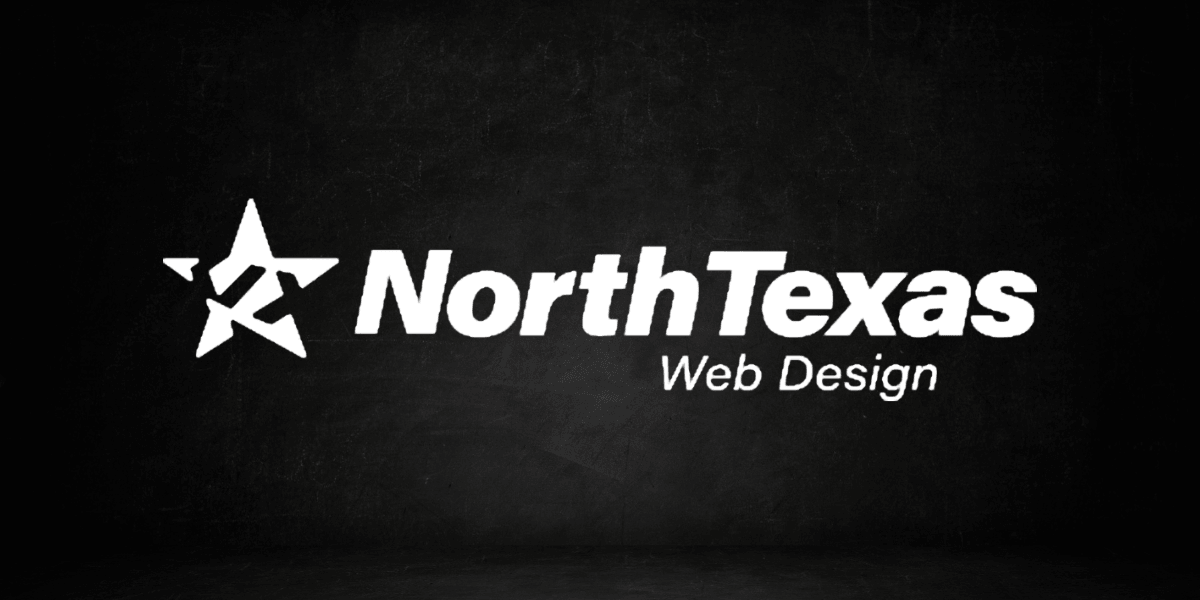 Logo for North Texas Web Design on a dark background with a star design