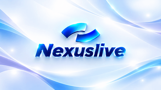 Blue and white abstract background with the Nexuslive logo prominently displayed