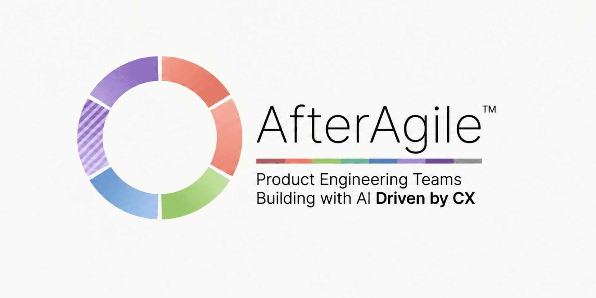 Logo of AfterAgile with a circular design and slogan about product engineering teams