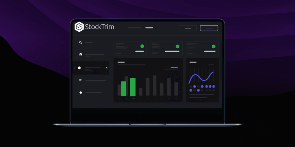 StockTrim dashboard interface showcasing inventory forecasting tools designed to optimize stock levels, reduce waste, and improve efficiency for SMBs