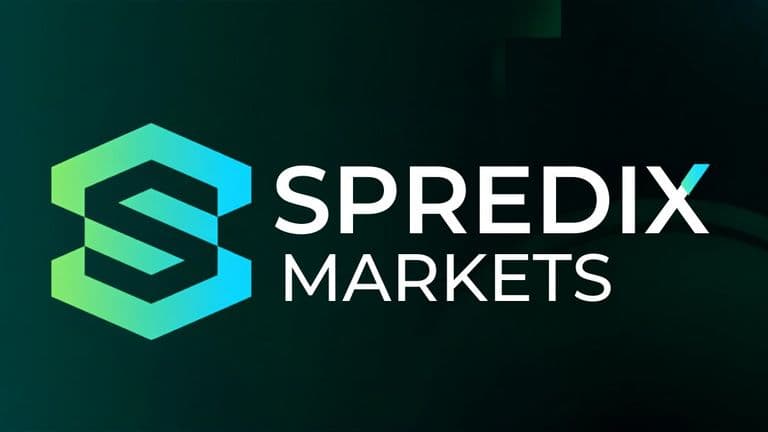 Spredix Markets logo and wordmark on a dark green background.