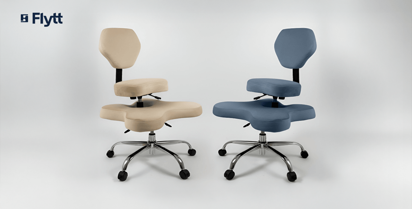 Flytt ergonomic chair designed for neurodivergent individuals, supporting movement, focus, and comfort during work or meditation.