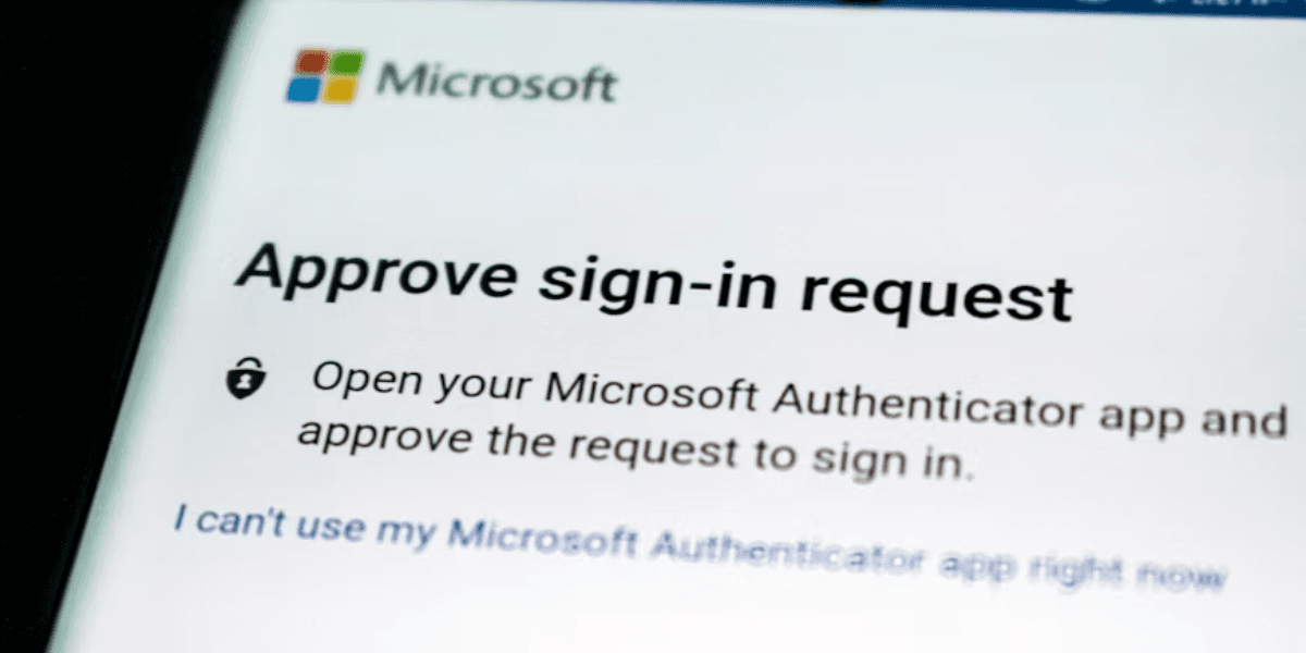 Microsoft sign-in approval screen prompting users to authenticate with the Microsoft Authenticator app.