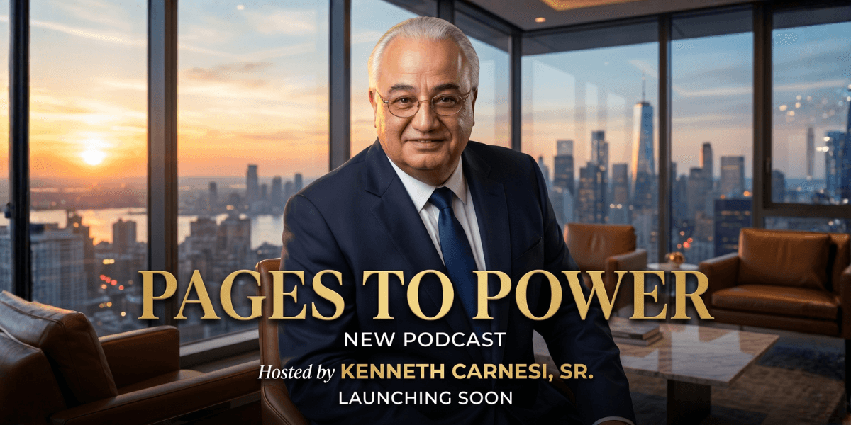 Kenneth carnesi, sr., jd, to launch new weekly podcast “pages to power” on june 29, 2026