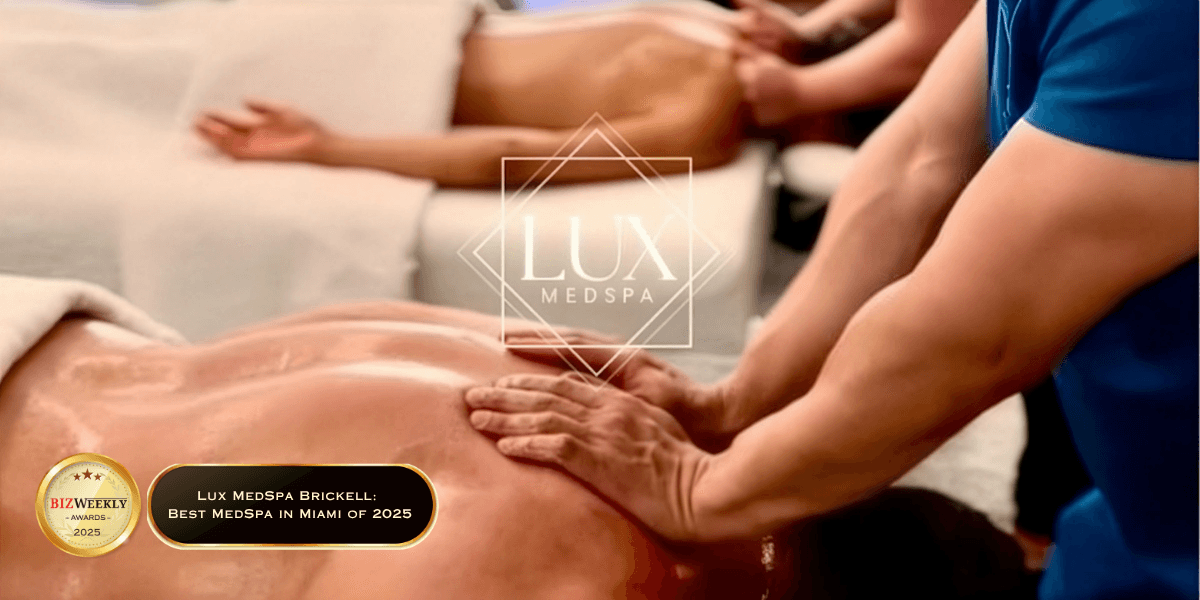 Image of Lux MedSpa Brickell, in a modern spa, showcasing personalized skincare and advanced wellness treatments.