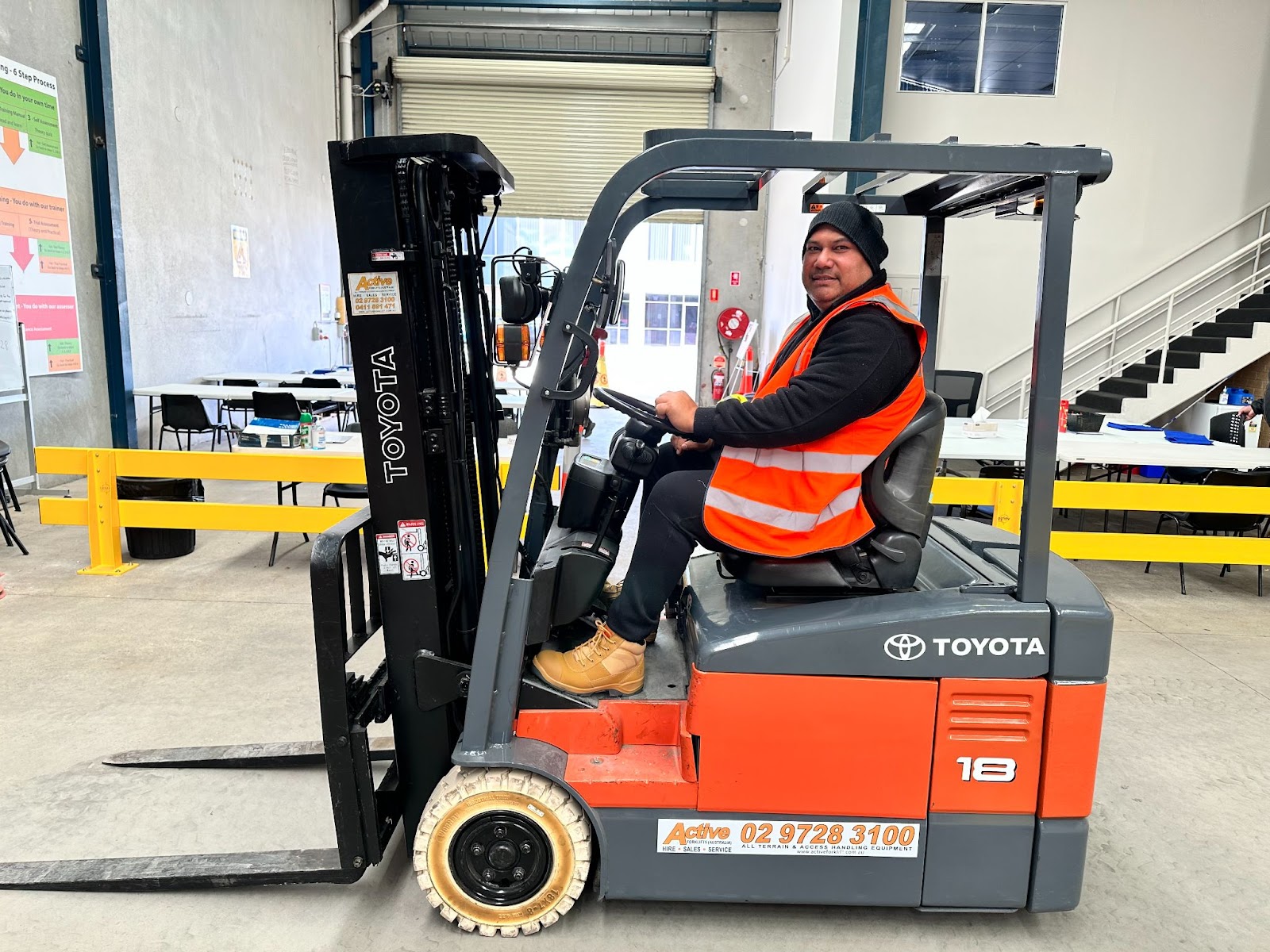Australian forklift training.