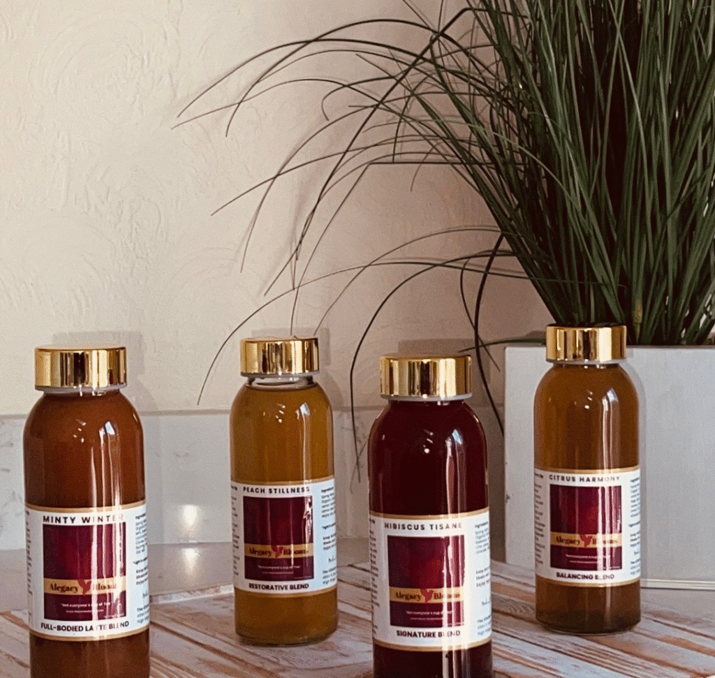 Andrea M. Onukwue, founder of Alegacy Blooms, blends tradition and wellness in her small-batch herbal products, offering mindful, locally sourced beverages for modern consumers.