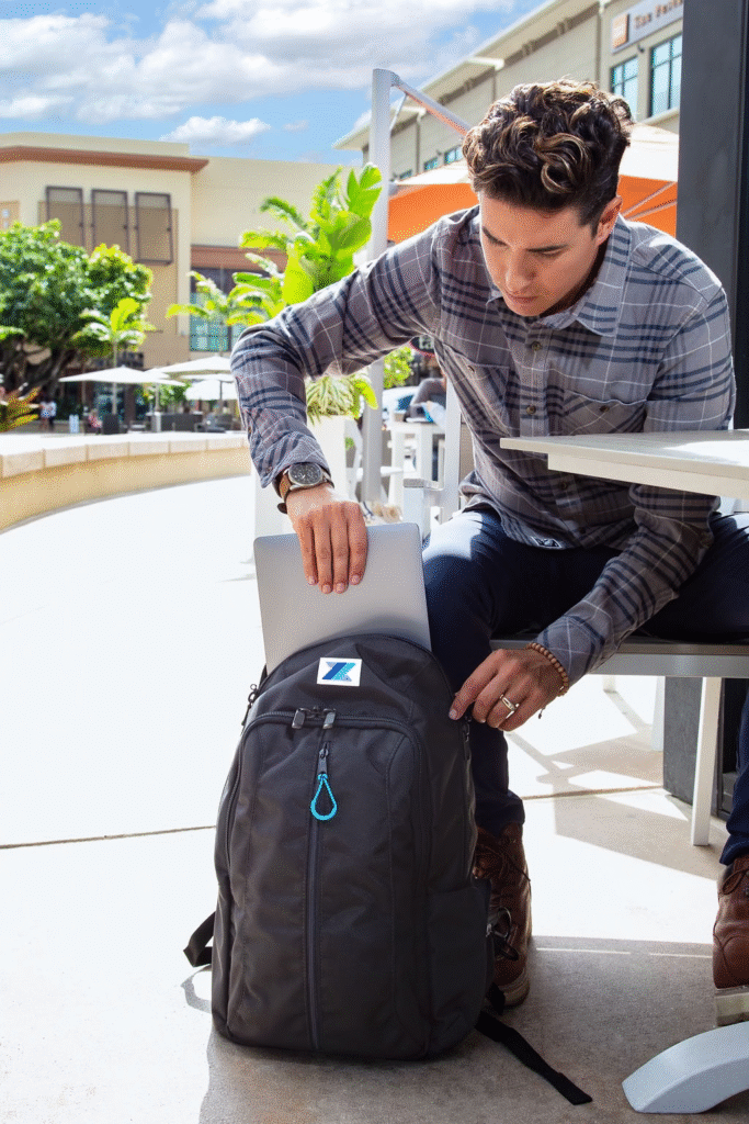 ZipSafe backpack with anti-theft design, offering secure, organized storage and stylish protection for travelers and commuters.