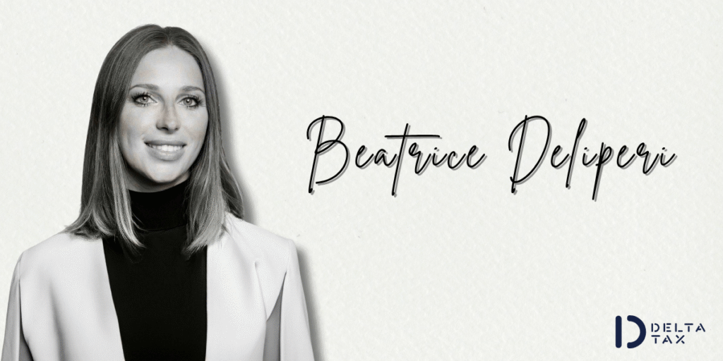 Beatrice Deliperi, Founder and CEO of Deltatax, leading an innovative, remote financial advisory firm that supports global businesses with U.S. tax compliance, investment planning, and growth strategies.