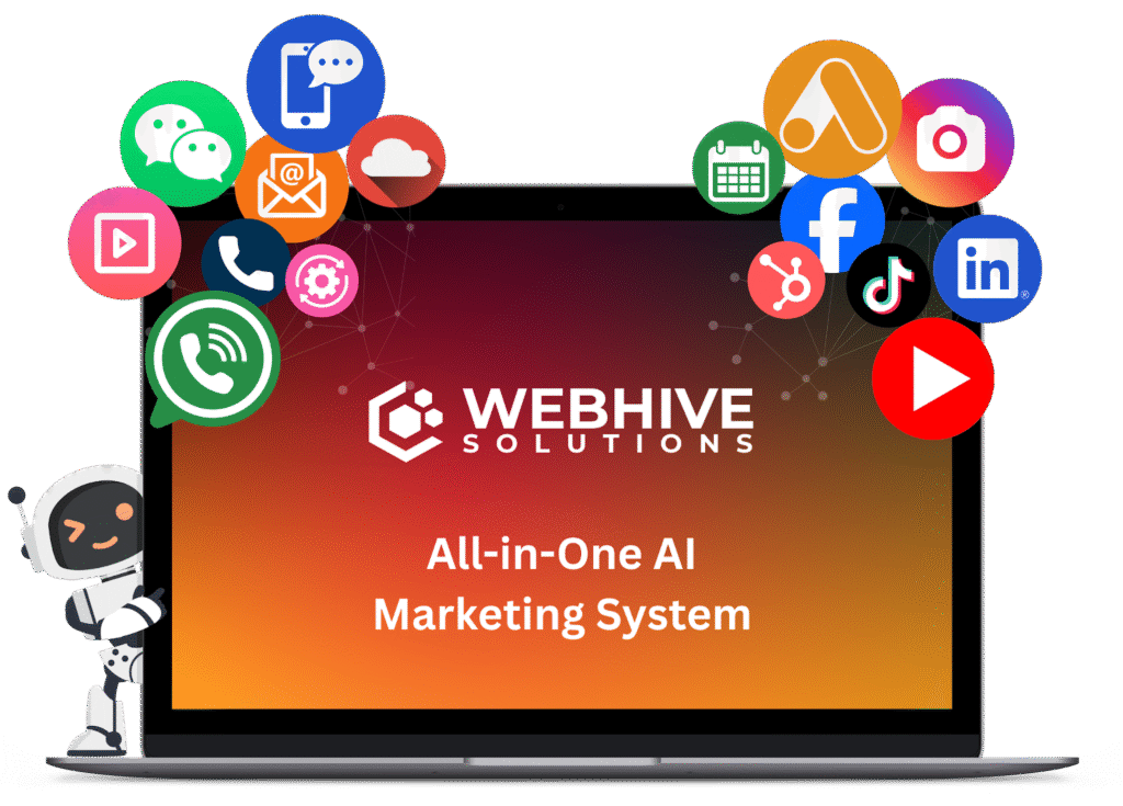 "Webhive Solutions: AI-powered automation for small businesses to simplify growth and increase profits."