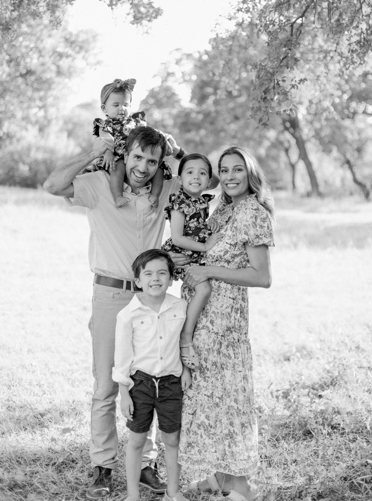 The Cabrera family enjoying a moment together outdoors, embodying their faith-centered values. 