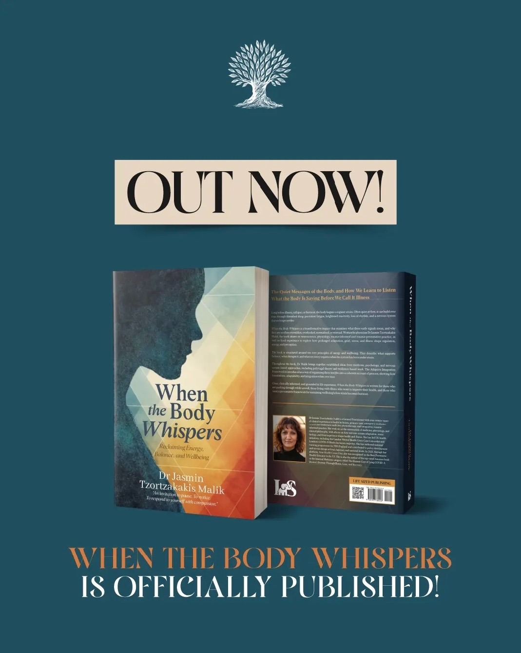 Dr. Jasmin Tzortzakakis Malik's article introduces her book When the Body Whispers, which empowers individuals to identify early stress signals and build proactive health practices, blending medical insights with personal experience, while promoting self-care and improving healthcare access for marginalized communities.