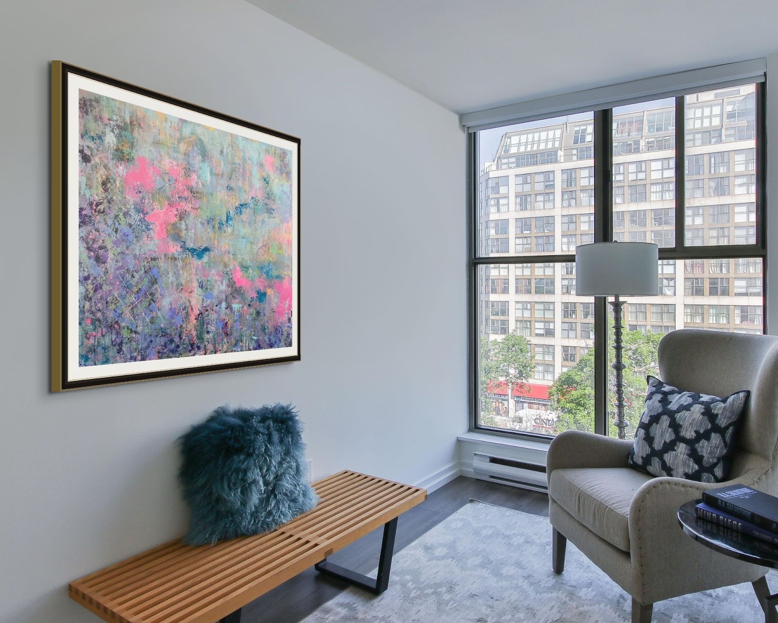 Lisa Wommack’s abstract paintings invite viewers into a world of bold colors, emotional depth, and shared human connection.