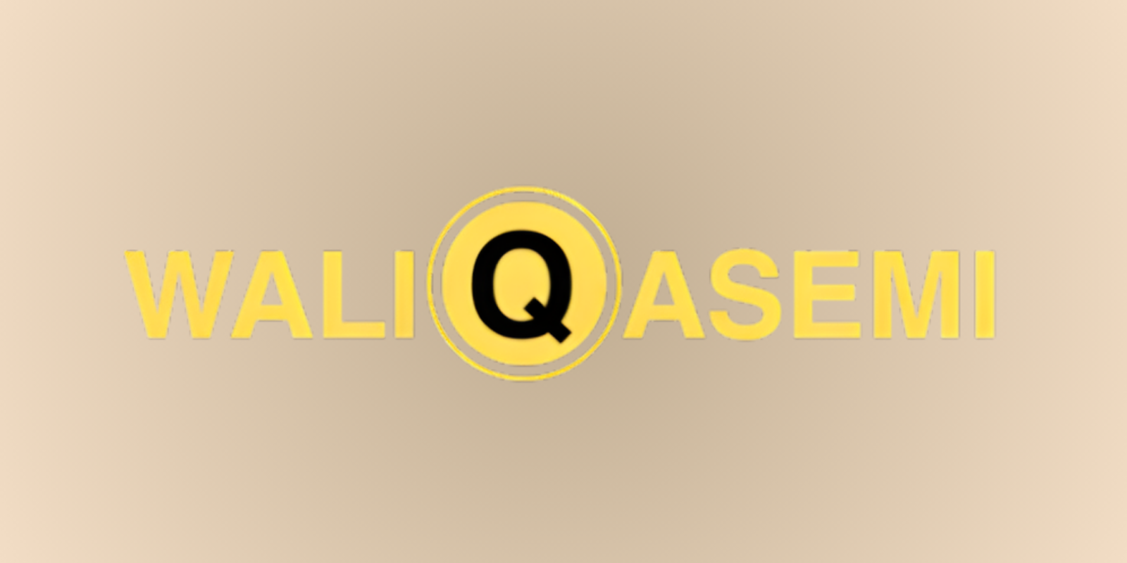 A logo or graphic with the text "WALI QASEMI."
