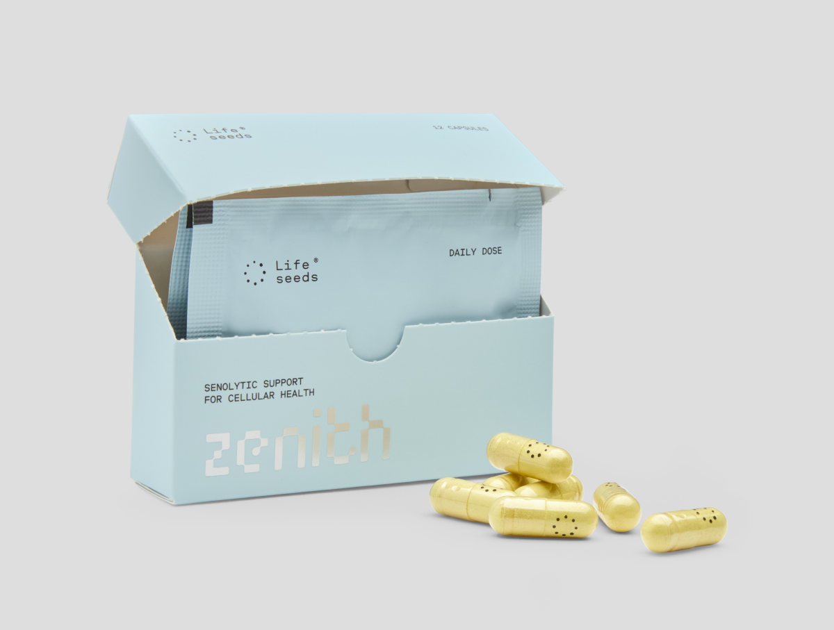 Lifeseeds Zenith senolytic supplement with fisetin and quercetin capsules