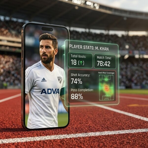 Graphic displaying leading football apps for Android, focusing on their unique features and benefits for sports enthusiasts