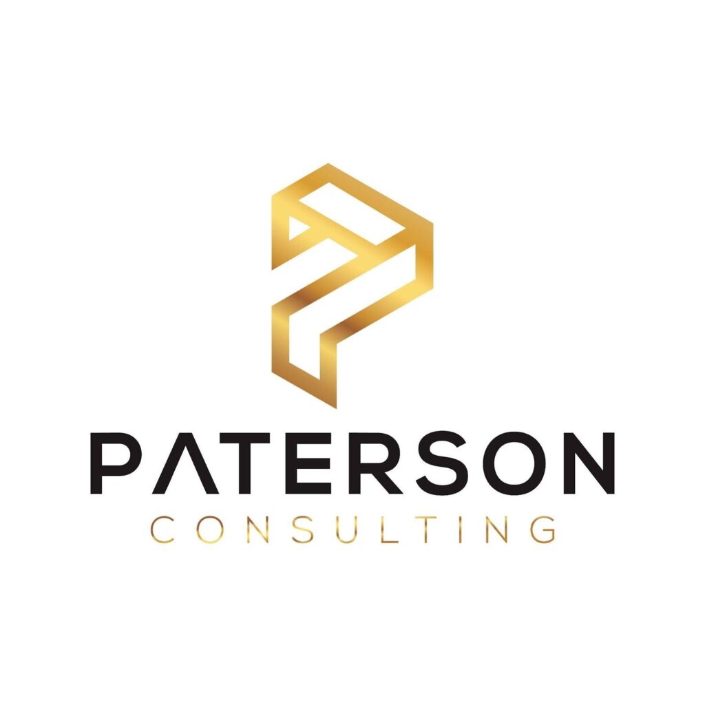 Logo of Paterson Consulting, featuring the name in bold letters, symbolizing leadership and innovative consulting solutions.
