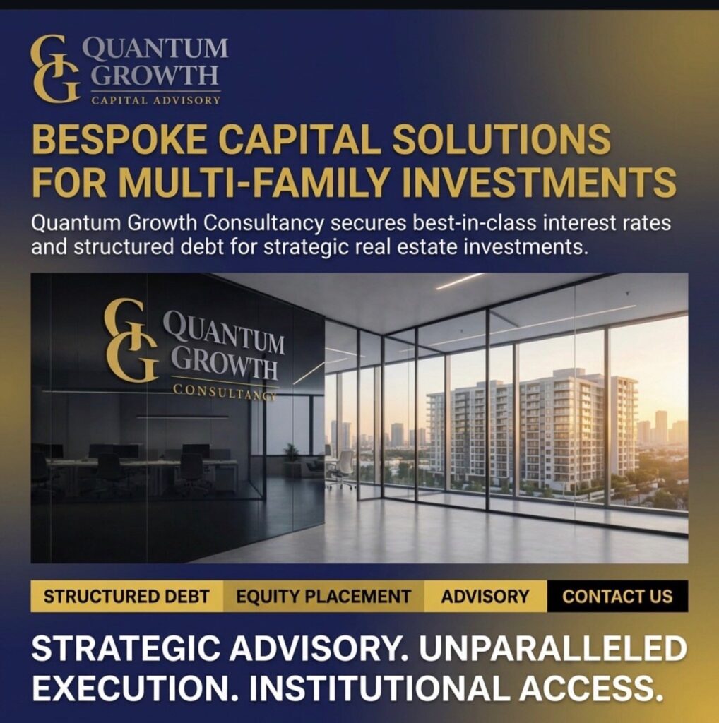 Logo of Quantum Growth Consultancy, symbolizing innovative capital markets advisory focused on execution and strategic relationships.