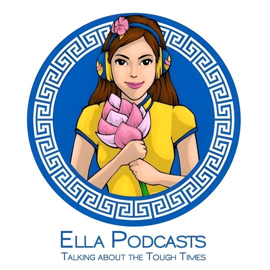 Logo of Ella Podcasts, a platform for honest mental health conversations and storytelling about resilience and vulnerability.