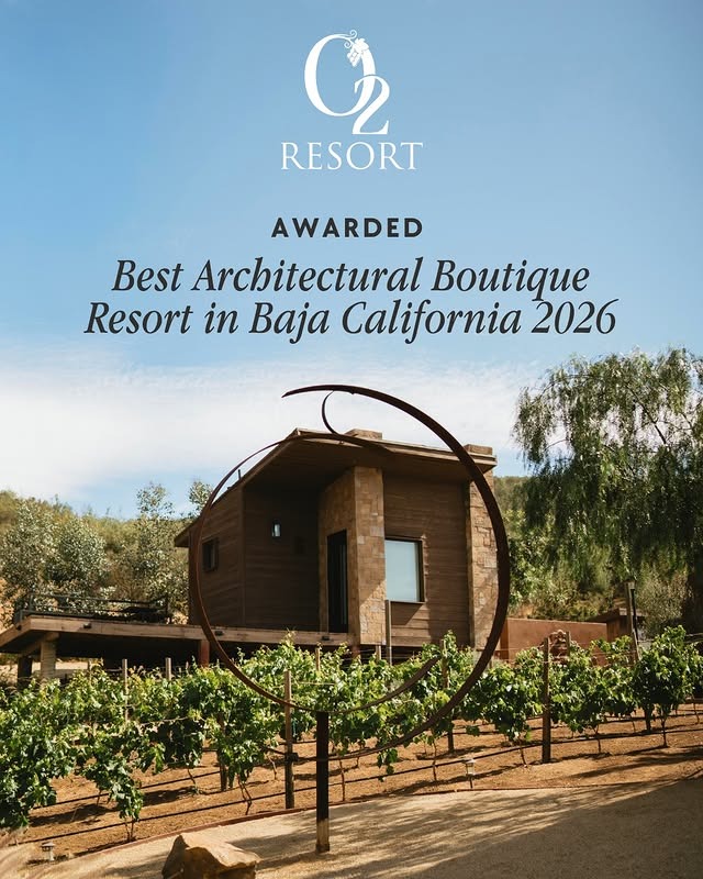 O2 Resort awarded Best Architectural Boutique Resort in Baja California 2026.