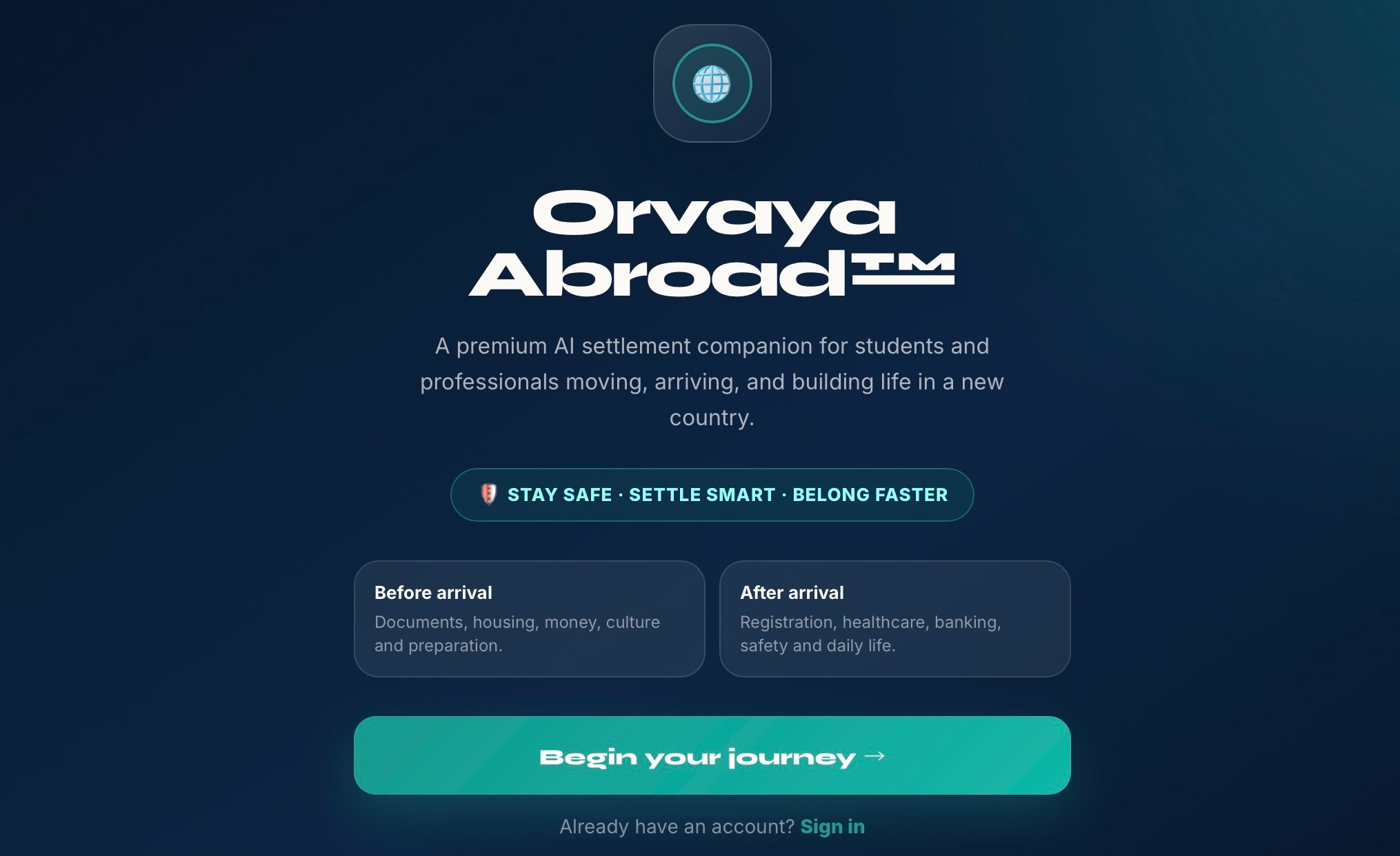 Orvaya.abrod.life is a AI settlement companion for relocation platform