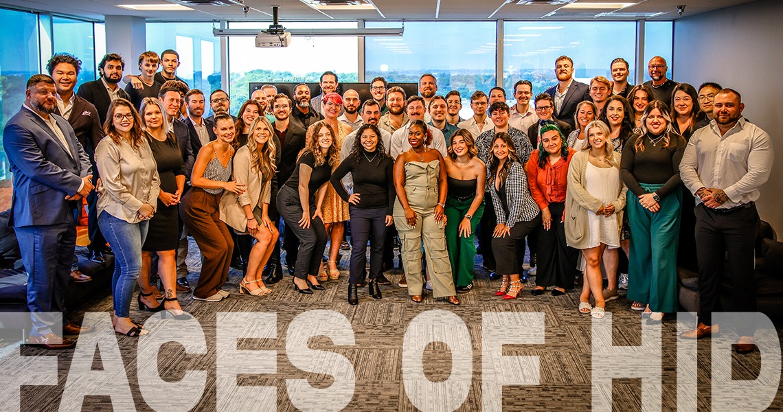 Team photo of The Healthy Insurance Dude staff gathered in an office, highlighting company culture and customer-focused service.