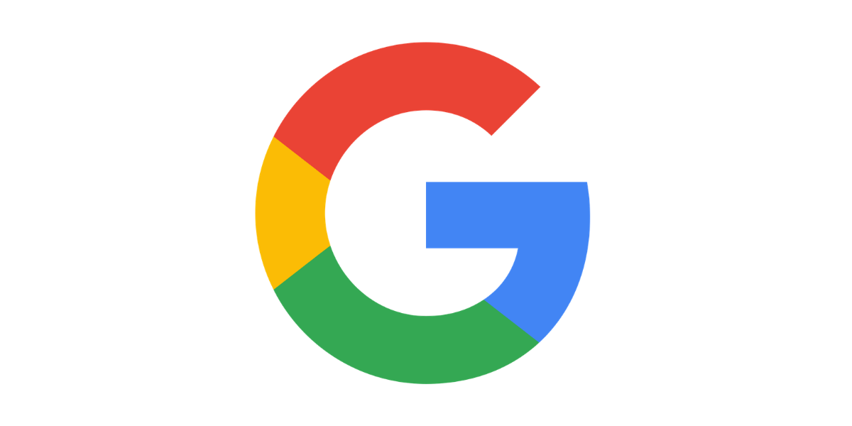 Google multicolor G logo on light gray background